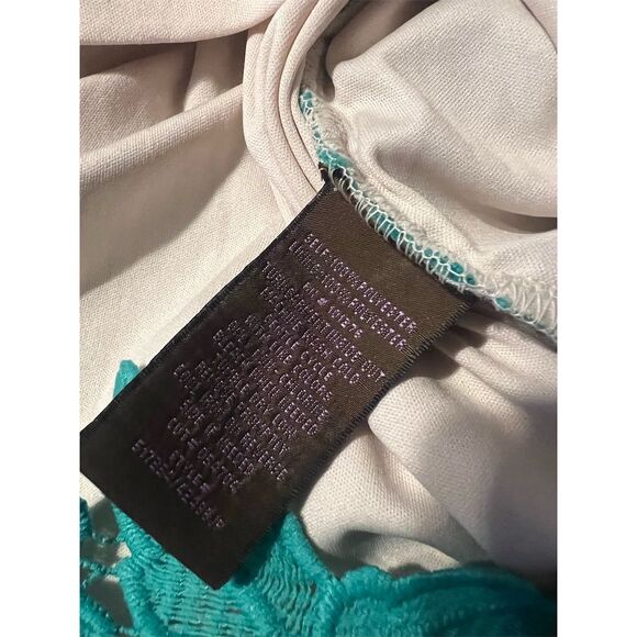 Trulli Women's Teal Lace Shift Dress Size 4 Knee Length Formal - Picture 6 of 6